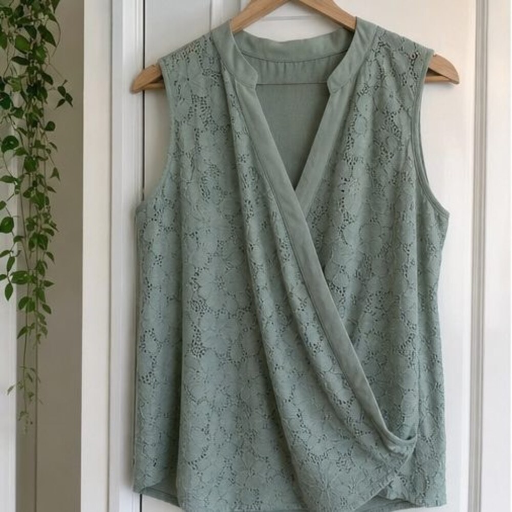 Sage Ruffle Blouse